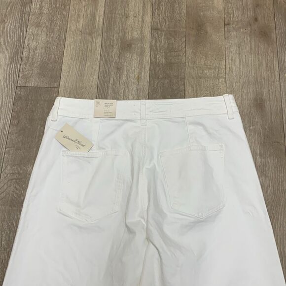 NWT Universal Thread High Rise Wide Leg Comfort Stretch White Ankle Jeans - Picture 9 of 9